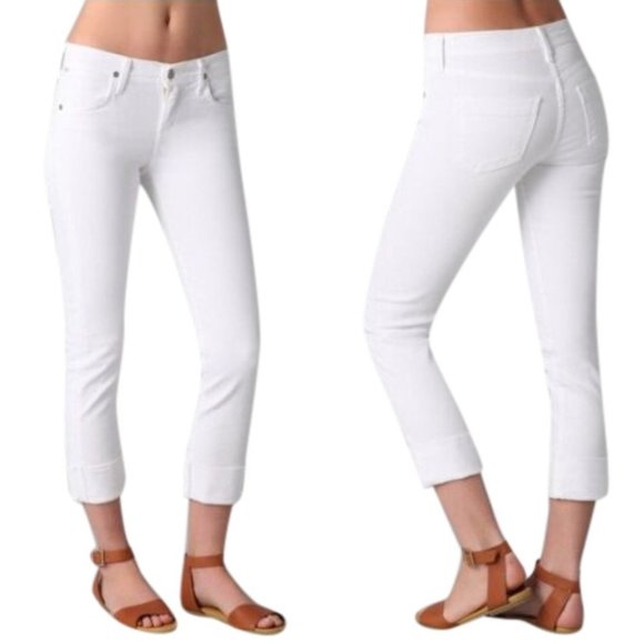 COH White Dani Cropped Straight Leg Jeans - Picture 1 of 13